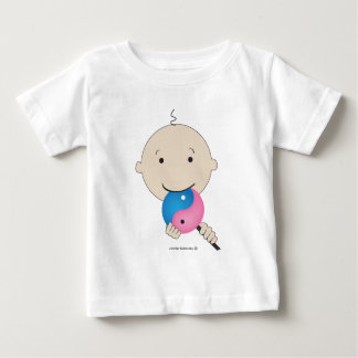 T-shirt - bebê com o pirulito de yang do yin