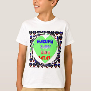 T-shirt Bebê Corações Luminosas Hakuna Matata Baby Design