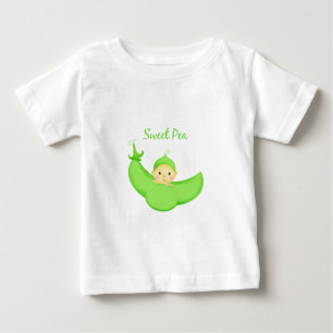 T-shirt Bebê da ervilha doce