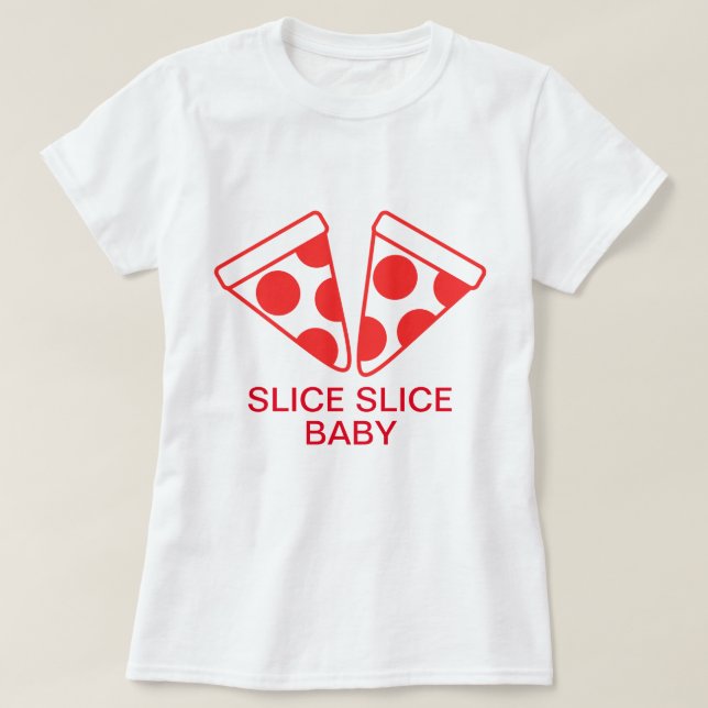 T-shirt Bebê da fatia da fatia (Frente do Design)