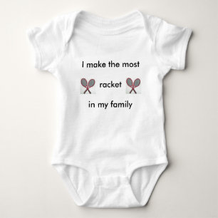 T-shirt Bebê da raquete de tênis