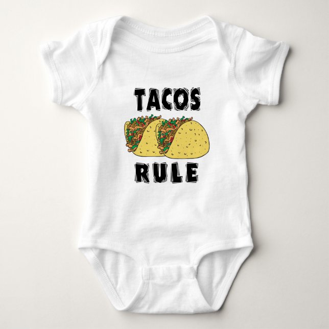 T-shirt Bebê da regra do Tacos (Frente)