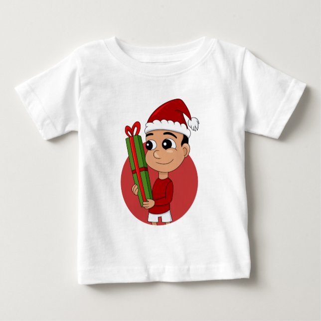 T-Shirt bebê de animação de Natal (Frente)
