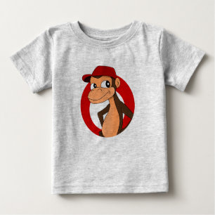T-Shirt bebê de desenho animado chimp