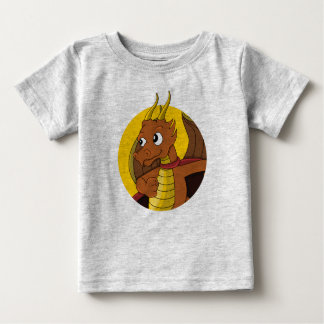 T-Shirt bebê de dragão laranja
