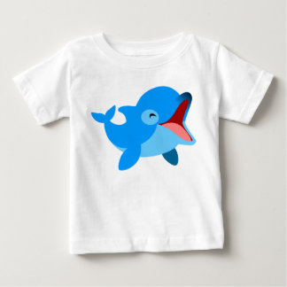 T-Shirt Bebê De Golfinho Rindo Bonito