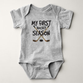 T-shirt Bebê de Hockey Meu Primeiro Pau de Hockey Season