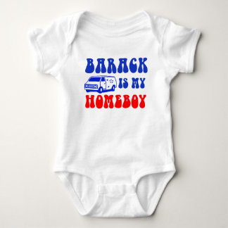 T-shirt Bebê de Obama - Barack é meu ficar em casa