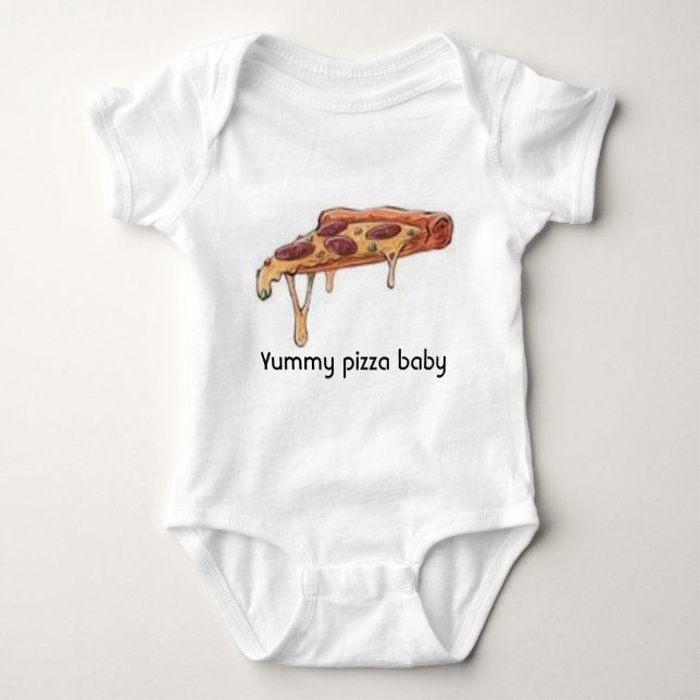 T-shirt Bebê de pizza (Frente)