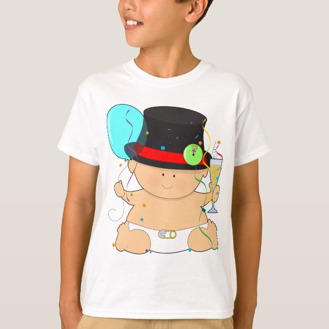 T-shirt Bebê do feliz ano novo (Frente)