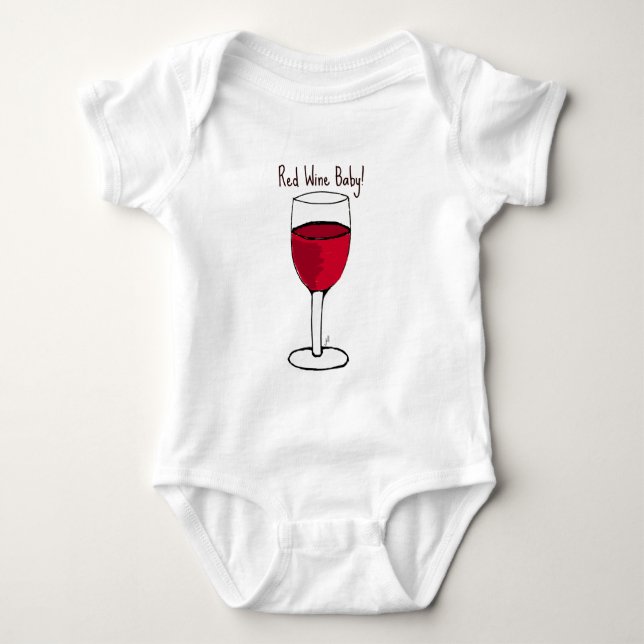T-shirt BEBÊ DO VINHO TINTO! impressão por Jill (Frente)