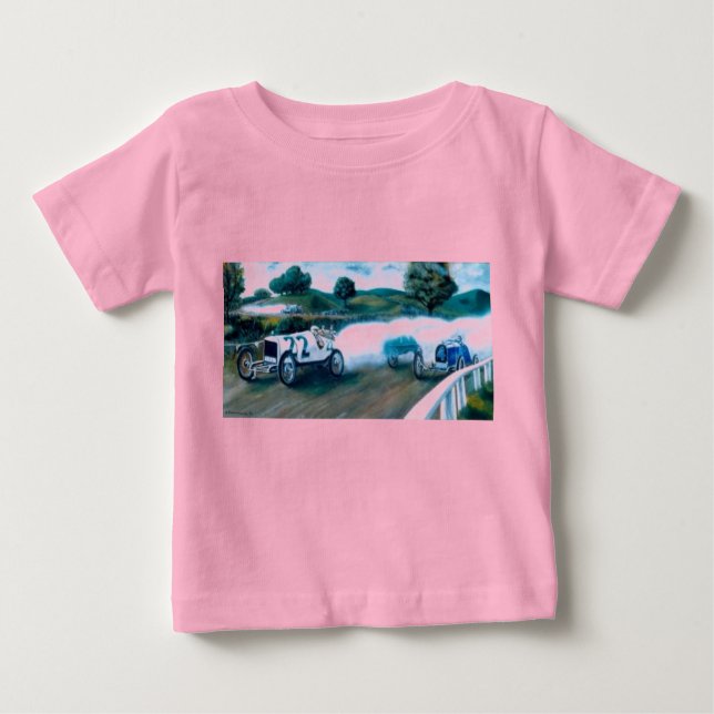 T-shirt bebê dos carros da velha raça (Frente)