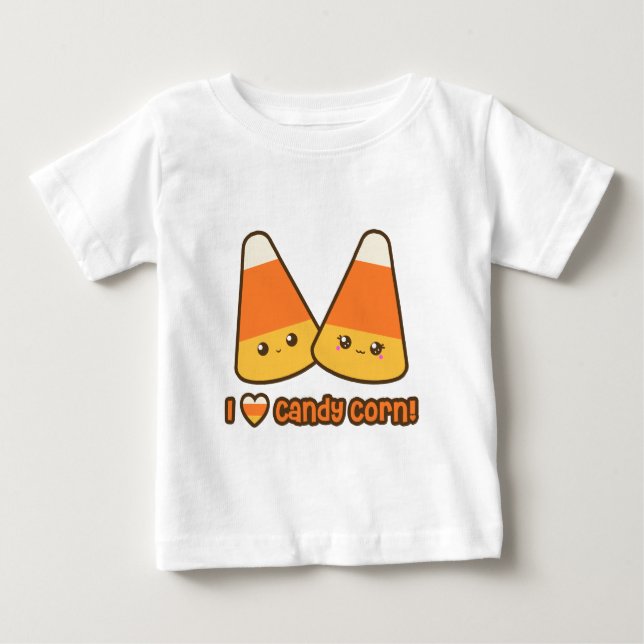 T-shirt Bebê - Eu Coração Candi Corn (Frente)