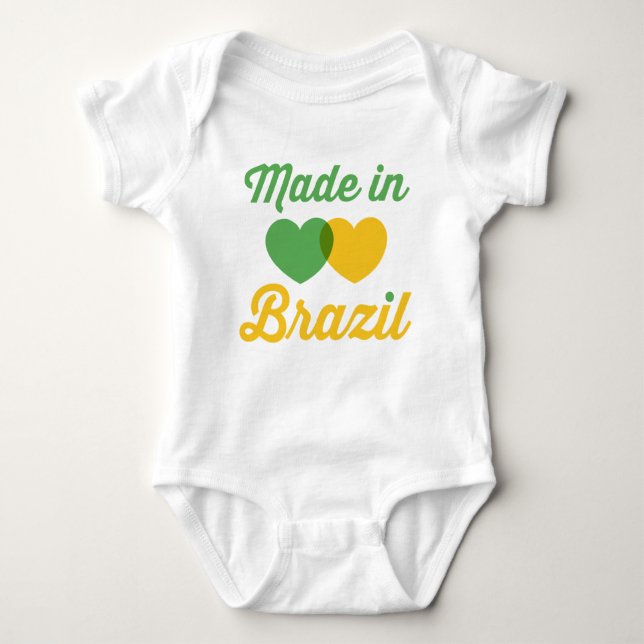 T-shirt Bebê feito em Brasil (Frente)