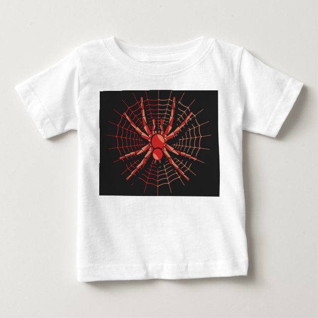 T-Shirt Bebê Fine Jersey com Gráfico de aranha (Frente)