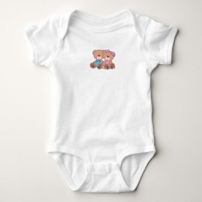 T-shirt Bebê-Fita/Ursos Cujos (Frente)