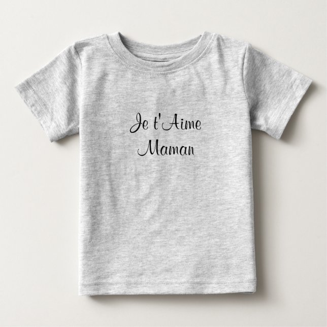 T-shirt Bebê francês bonito (Frente)