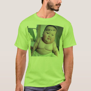 T-shirt bebê gordo, vida do asiático 4