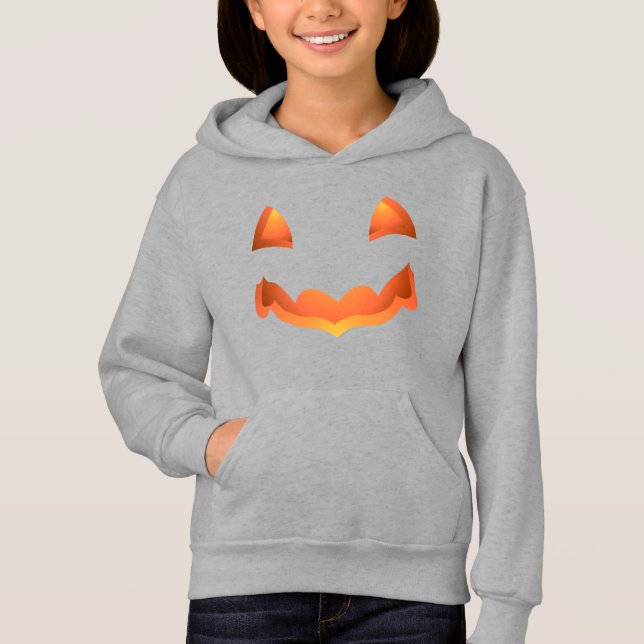 T-shirt Bebê Halloween Hoodie Jack-o-lantern (Frente)