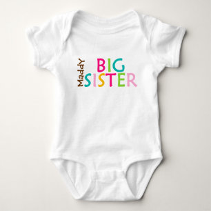 T-shirt Bebê Irmã Personalizada Um Conjunto De Corpo