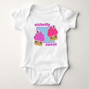T-shirt Bebê mà doce dos cupcakes de Kawaii
