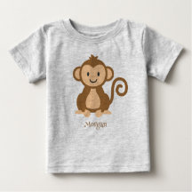 T-Shirt Bebê Macaco-Macaco Personalizado