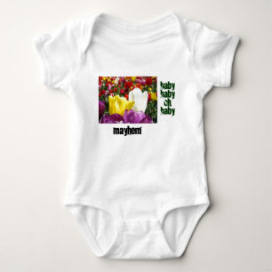 T-shirt Bebê Meu Hem Creepers Tulipa Flores Humor Engraçad
