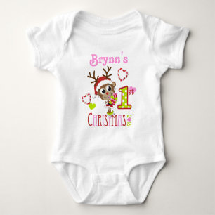 T-shirt Bebé meu ø Bodysuit do macaco do Natal