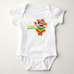 T-shirt Bebê mexicano, Fita de Chá de fraldas Fiesta