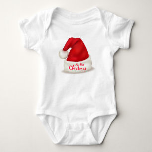 T-shirt Bebê Natal Jersey Bodysuit/My First Christmas