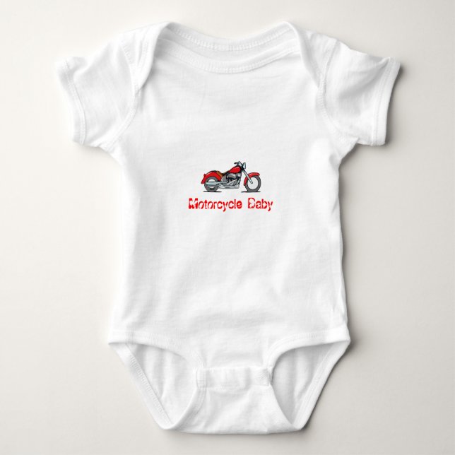 T-shirt Bebê Onsie da motocicleta (Frente)