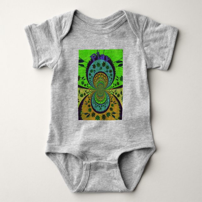 T-shirt Bebê Personalizado do Tempo de Reprodução (Frente)