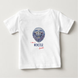 T-shirt bébé Petit Monstre Bleu Rigolo