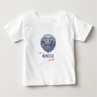 T-shirt bébé Petit Monstre Bleu Rigolo