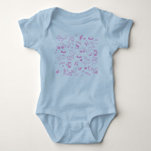 T-Shirt Bebê Rosa Divertido
