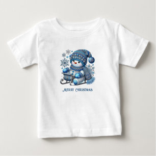 T-Shirt Bebê Snowman Deslizante