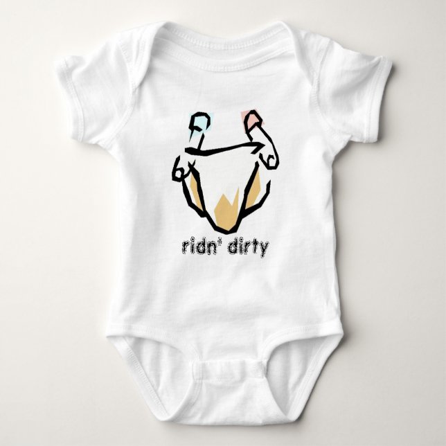 T-shirt bebê sujo do ridn (Frente)
