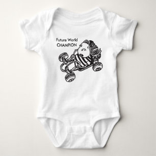 T-shirt bebê um campeão futuro do mundo do creeper da