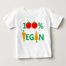 T-shirt Bebê Vegan Cartoon Cute Vegetais Humorísticos