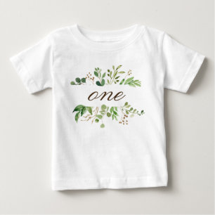 T-shirt Bebê verde de um ano