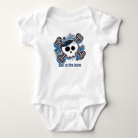 Bebê Xadrez Caveira Personalizado Traje Única Peça