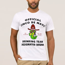 T-shirt bêbedo designado Mayo de Cinco de