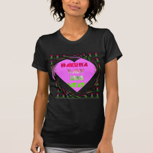 T-shirt Bebês Corações Rosa Hakuna Matata Bebê Crianças De