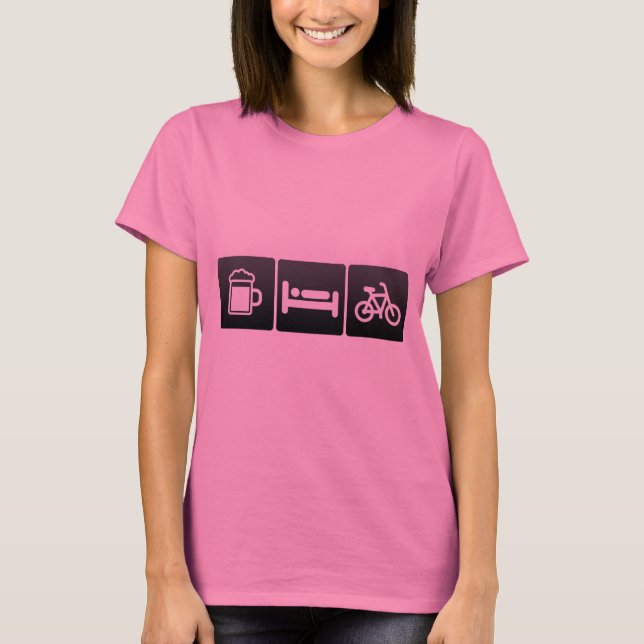 T-shirt Bebida, sono e classes de giro (Frente)