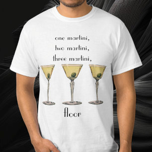 T-shirt Bebidas Antigas, Coquetel de Azeitona Martini