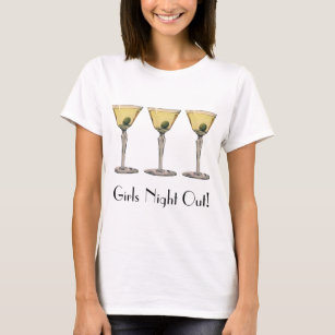 T-shirt Bebidas Vintage, Cocktail de azeitona Martini