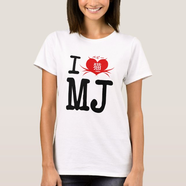 T-shirt Bebii Neko: MIM <3 MJ (Frente)