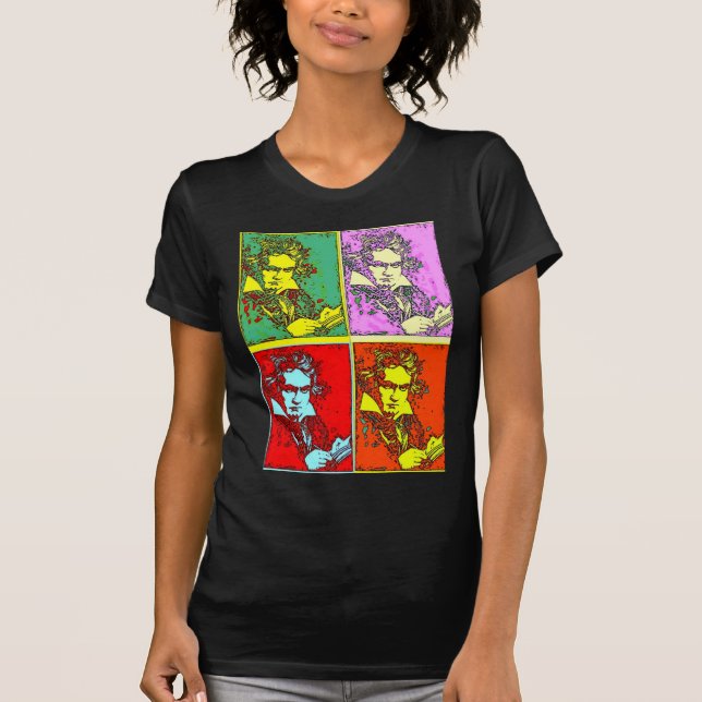 T-shirt Beethoven, pop-art (Frente)