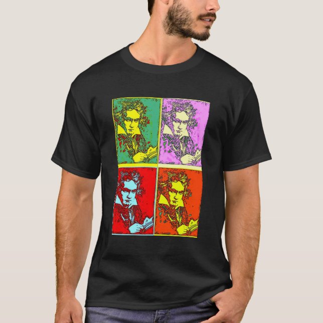 T-shirt Beethoven, pop-art (Frente)