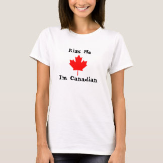 T-shirt Beije-me, mim são canadense
